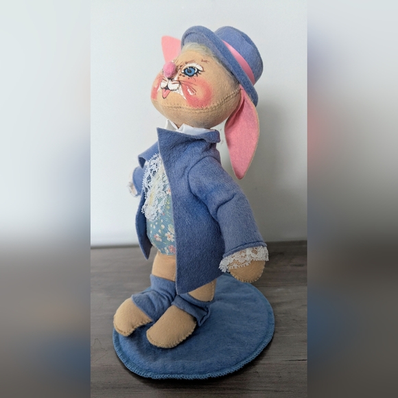 Vintage 1987 Annalee 12" Boy Easter Bunny Rabbit Easter Parade Made In USA Plush - Picture 9 of 10